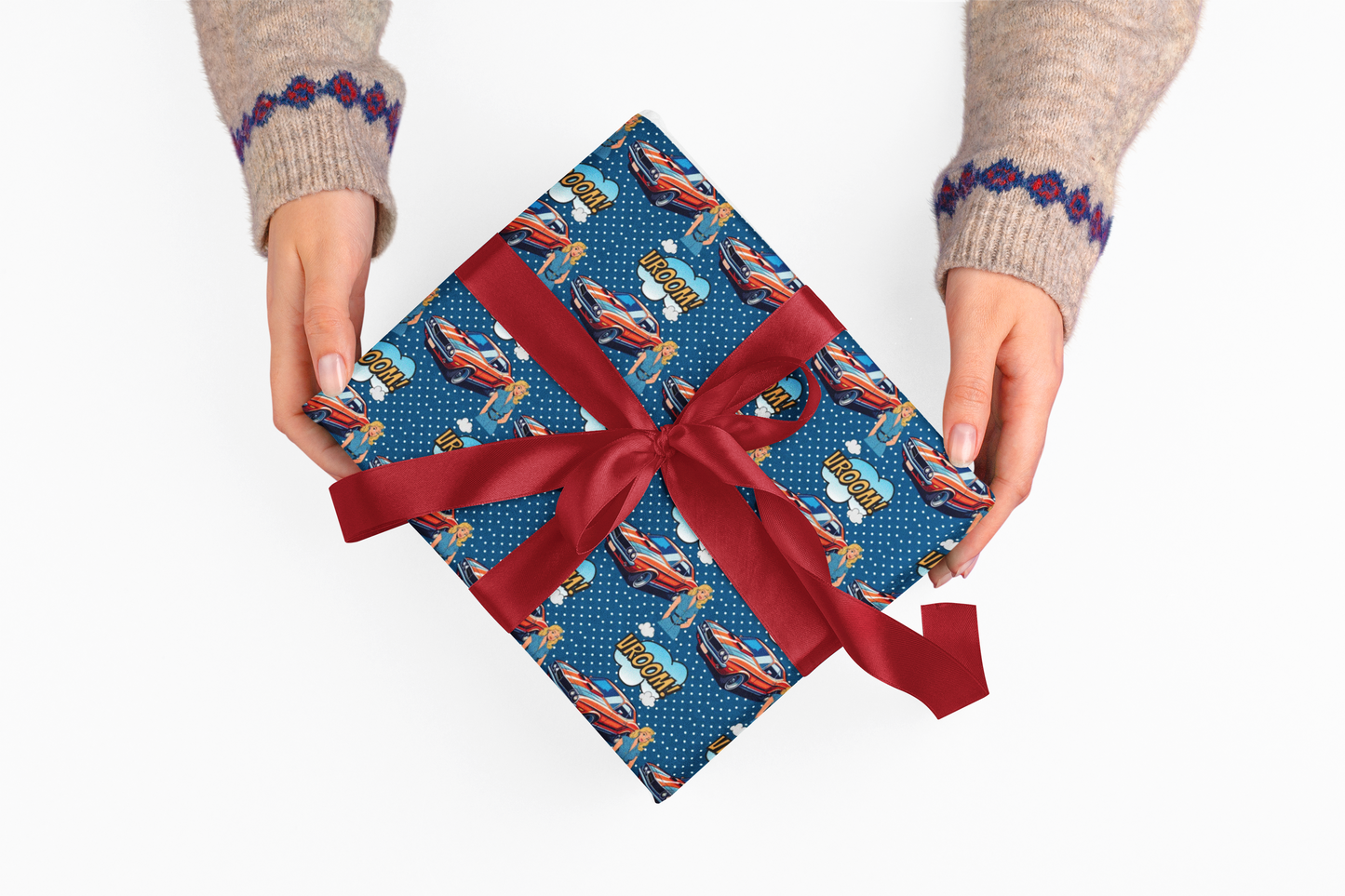 American Muscle Cobalt Gift Wrap