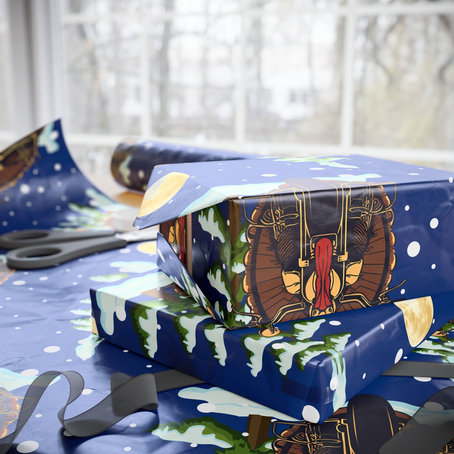 Toms Of Anarchy Cobalt Gift Wrap