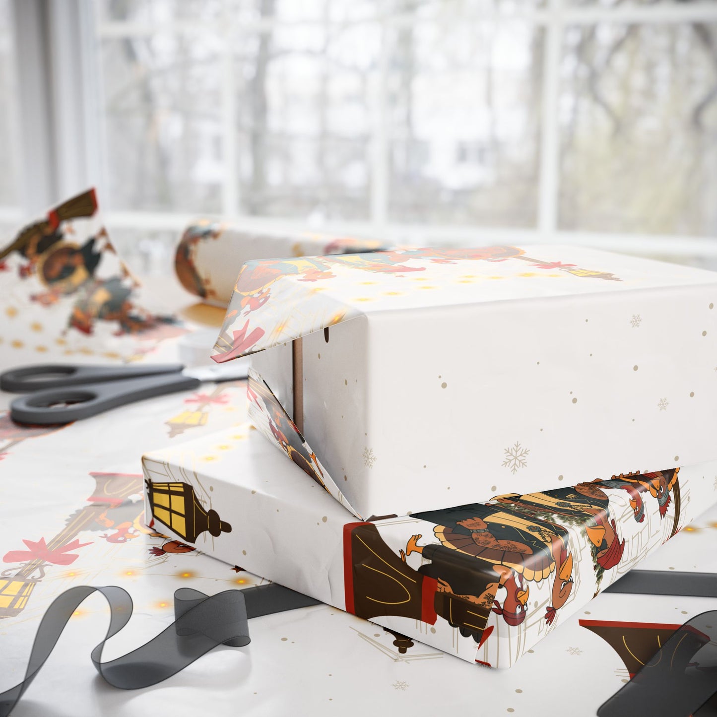 Tough Turkeys Christmas Gift Wrap