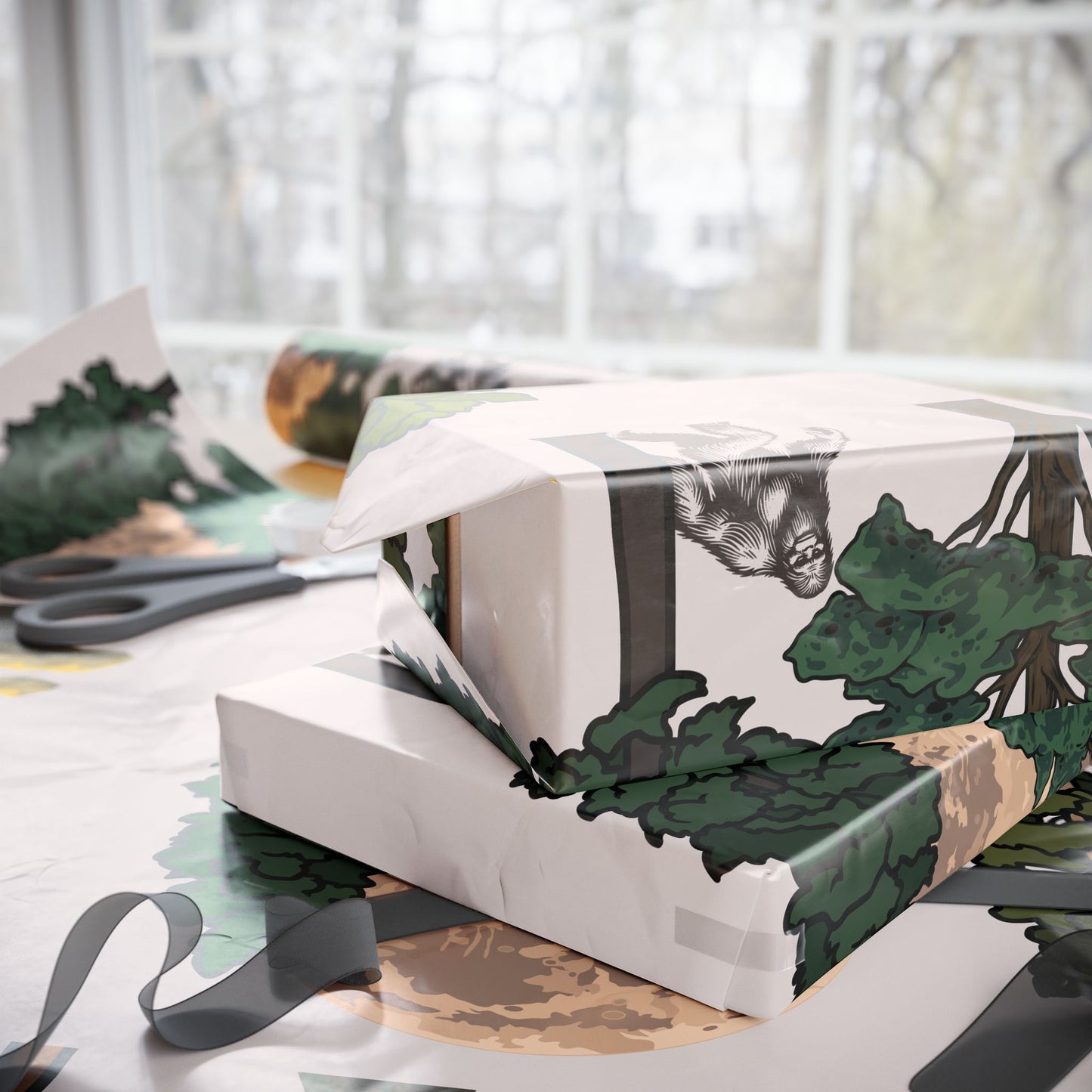 Yeti In The Trees Gift Wrap GIANT