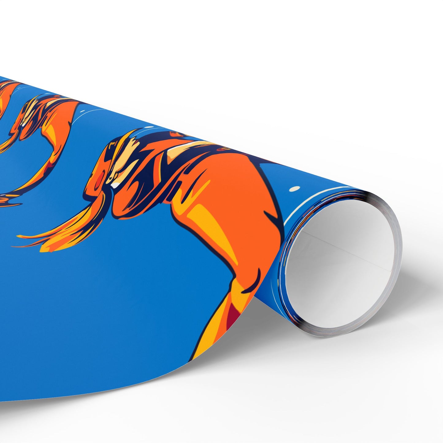 Softball Gift Wrap Blue Stars