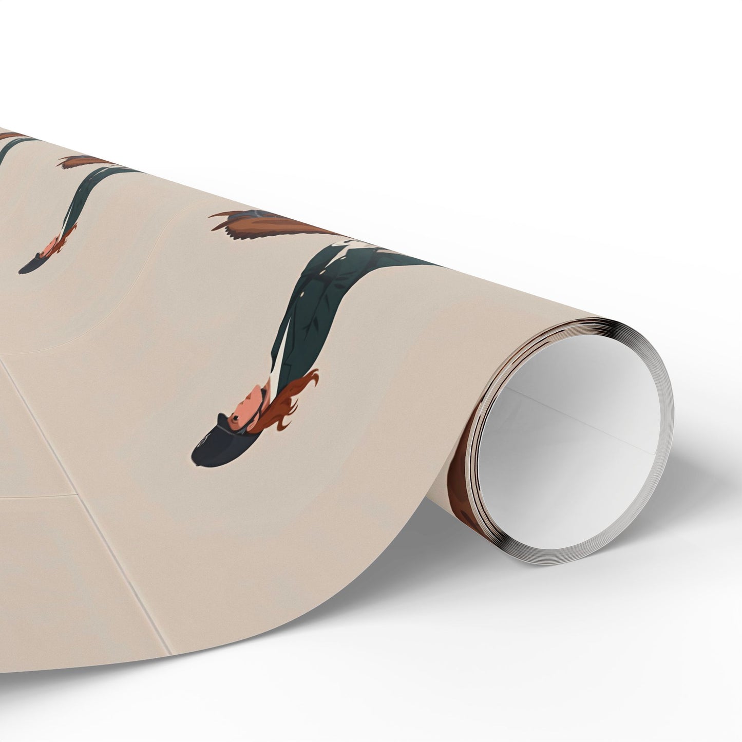 Dressage Gift Wrap Vintage Taupe