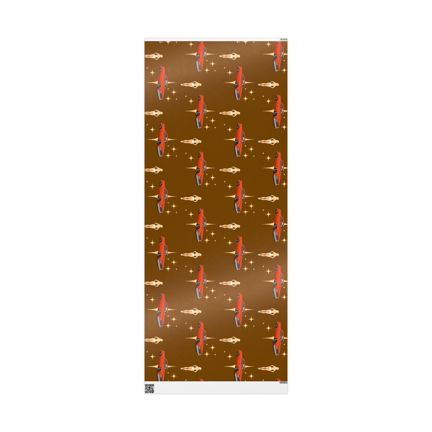 Cowboy Cadillac Mocha Gift Wrap