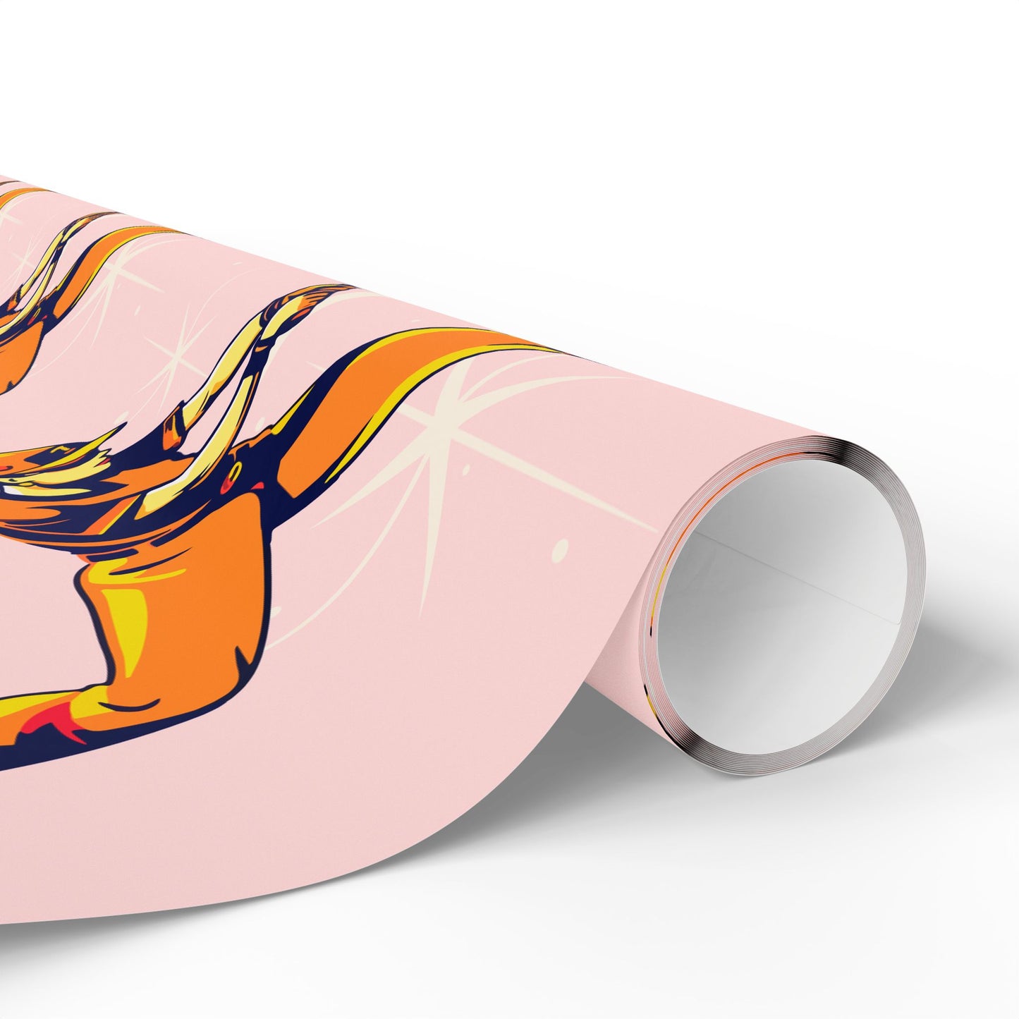 Softball Gift Wrap Rose Stars