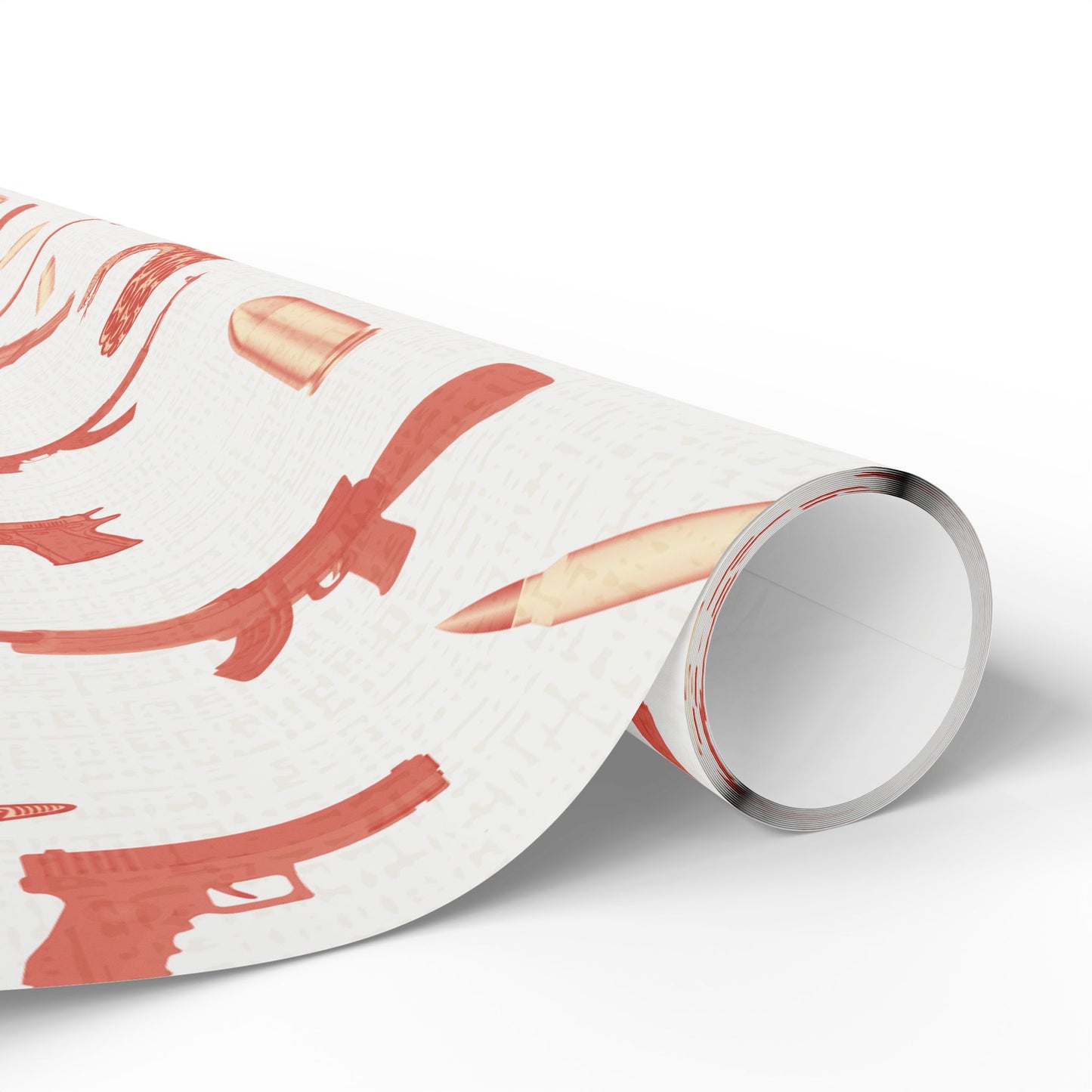 Modern Toile Don't Tread On Me Coral Gift Wrap