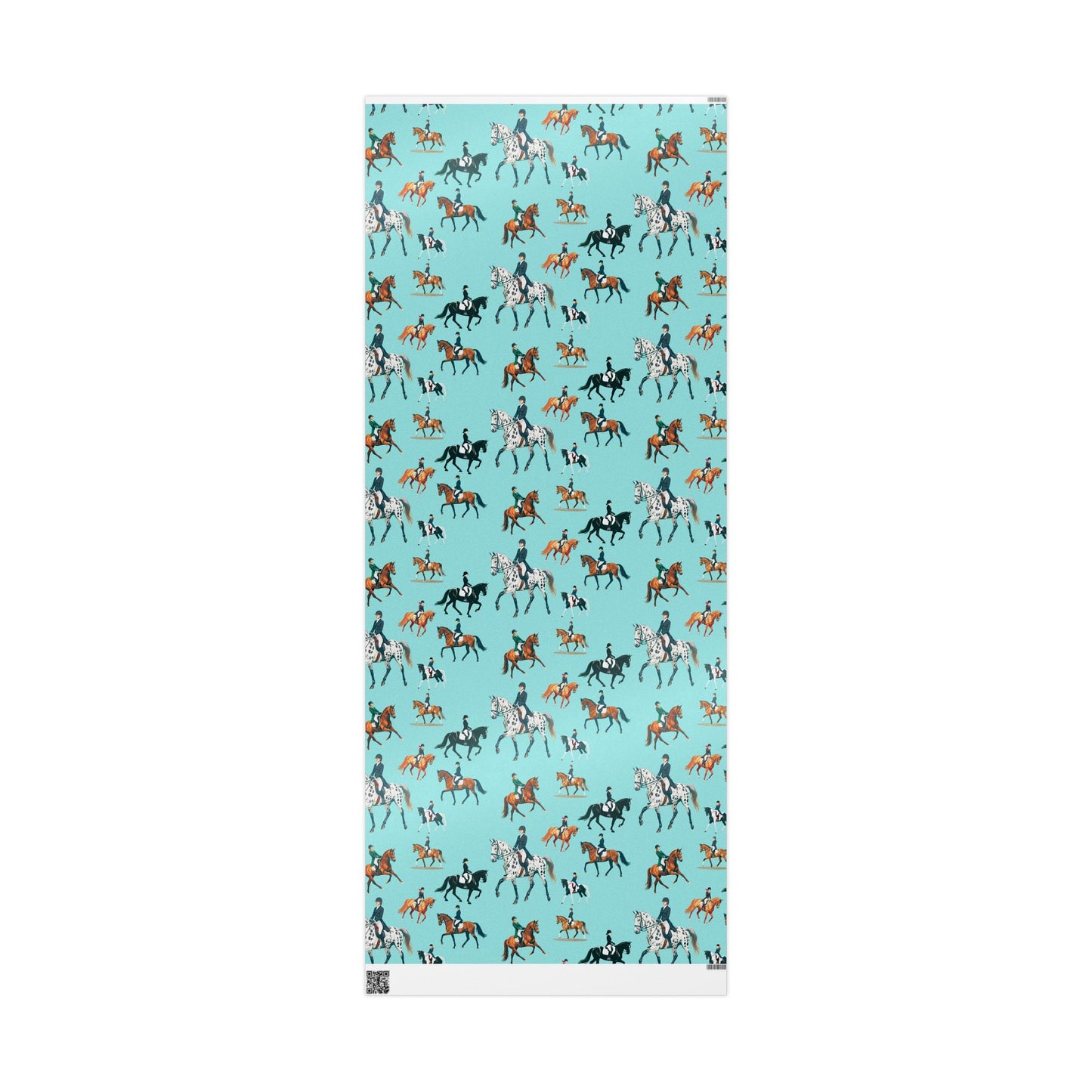 Modern Toile Dressage Robin's Egg Blue Gift Wrap