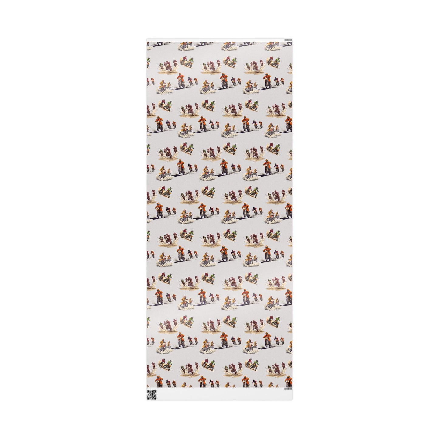 Modern Toile Dirt Bike Taupe Gift Wrap
