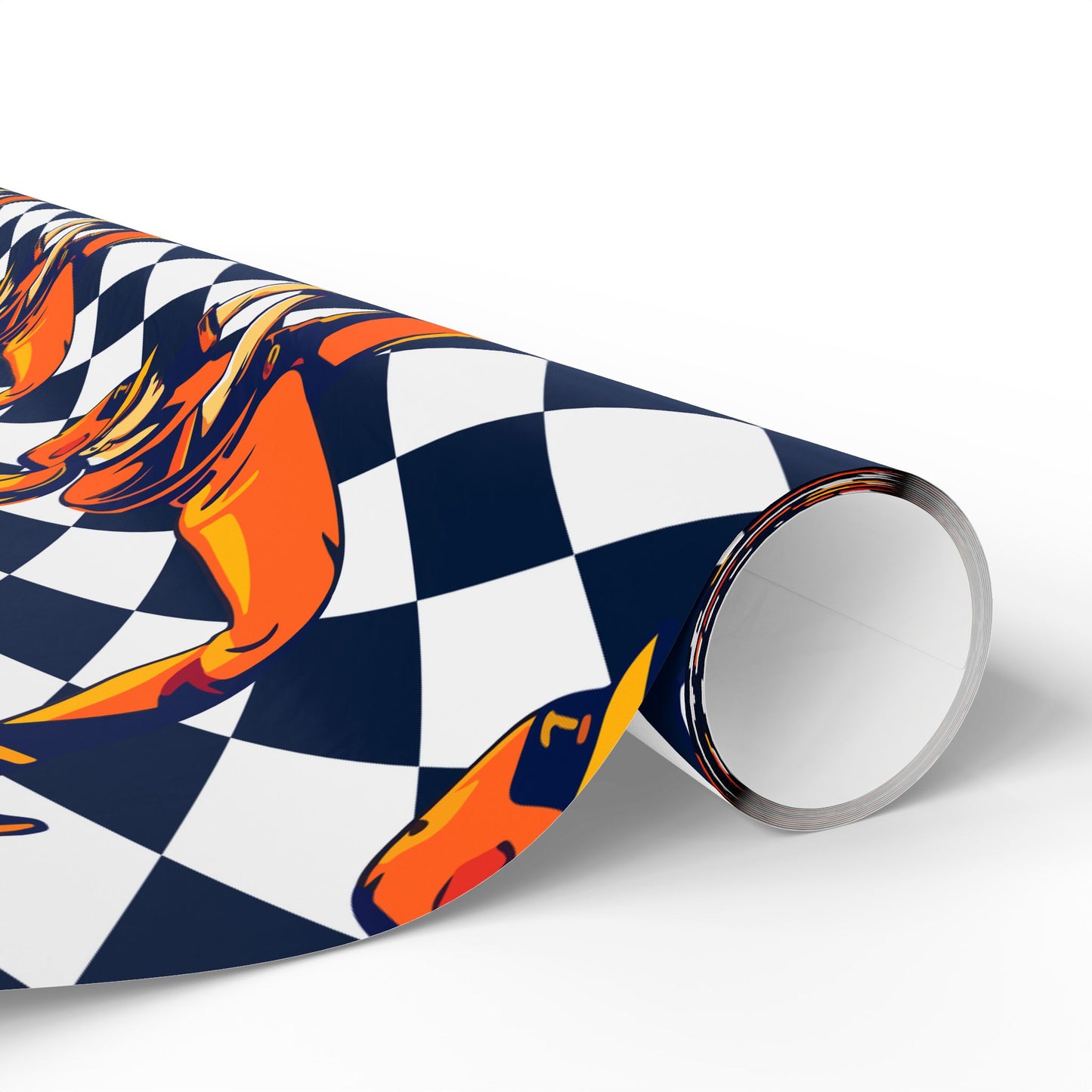 Softball Gift Wrap Navy Harlequin