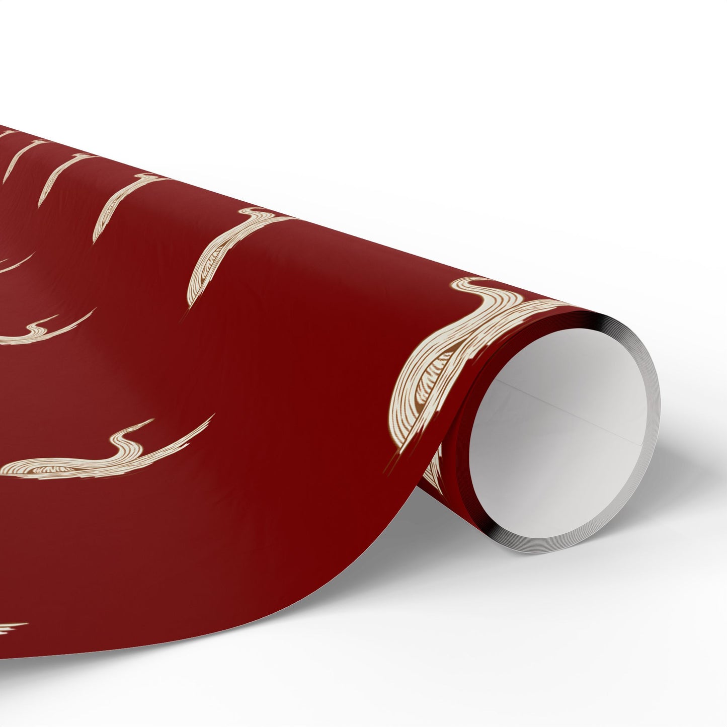 Nessie Block Print Gift Wrap Merlot