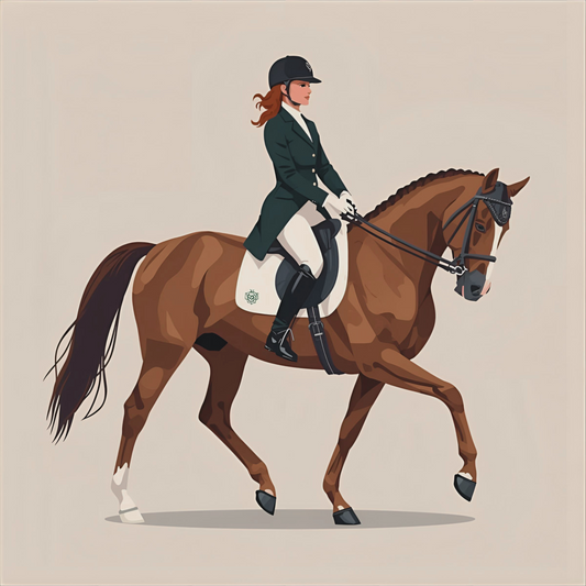 Dressage Gift Wrap Vintage Taupe