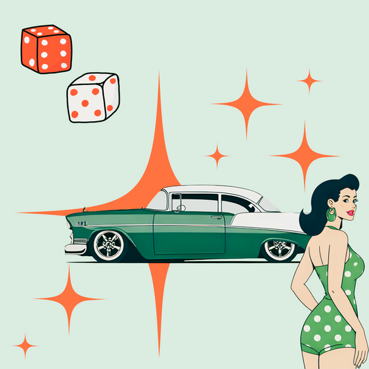 Hot Rod Mint Gift Wrap