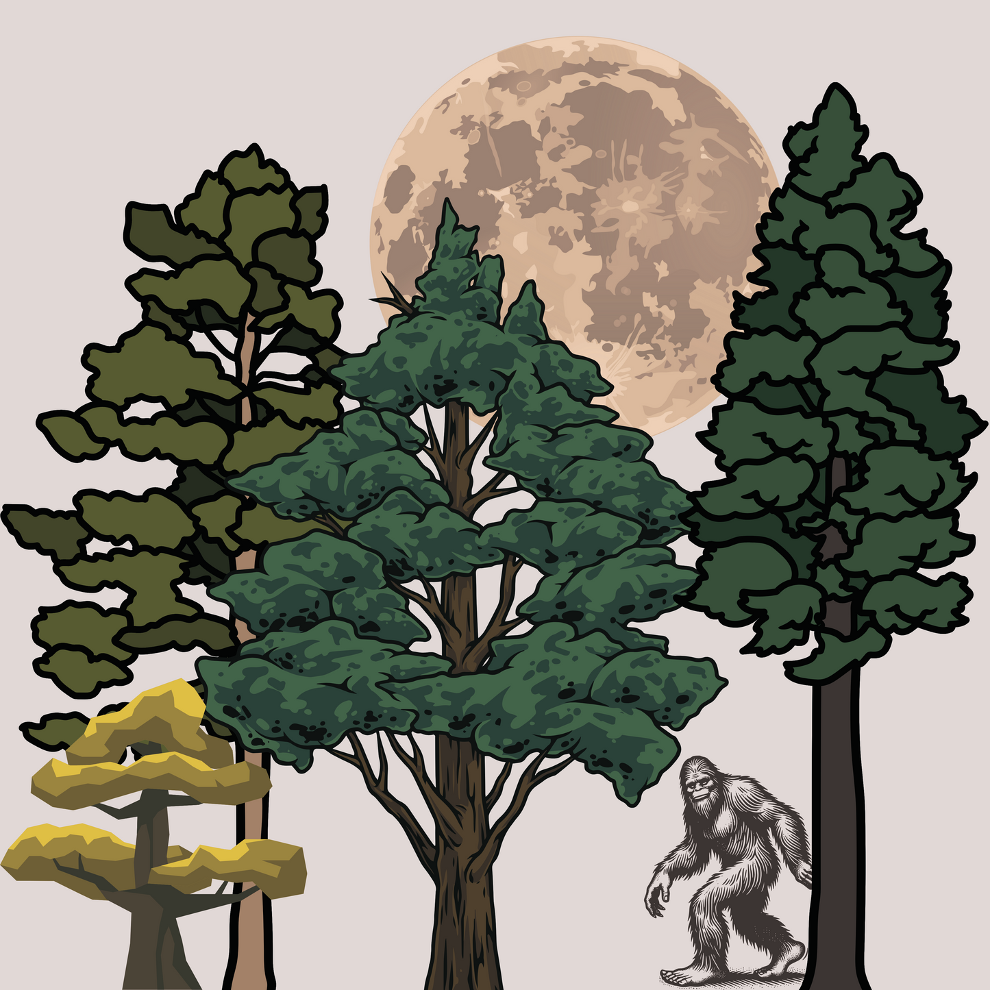 Yeti In The Trees Gift Wrap GIANT