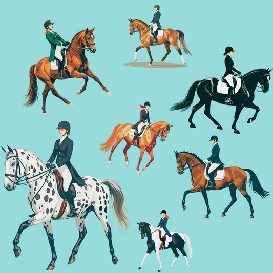 Modern Toile Dressage Robin's Egg Blue Gift Wrap