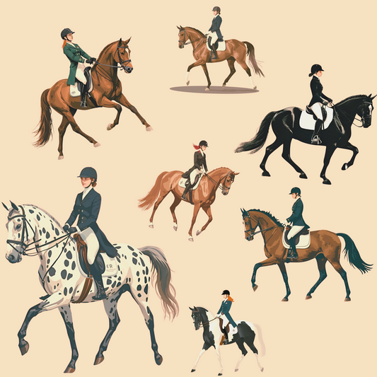 Modern Toile Dressage Blush Gift Wrap