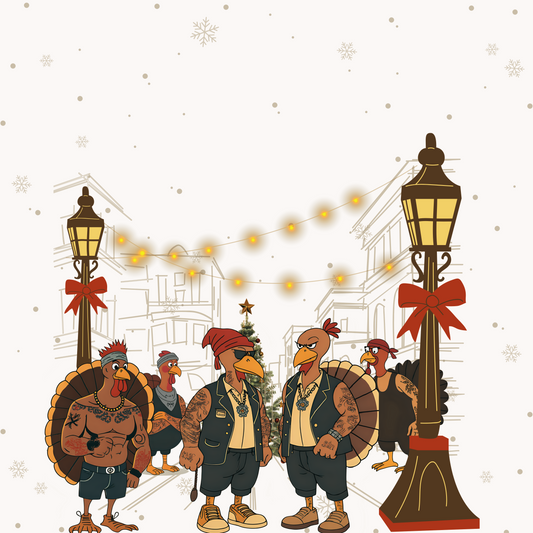 Tough Turkeys Christmas Gift Wrap