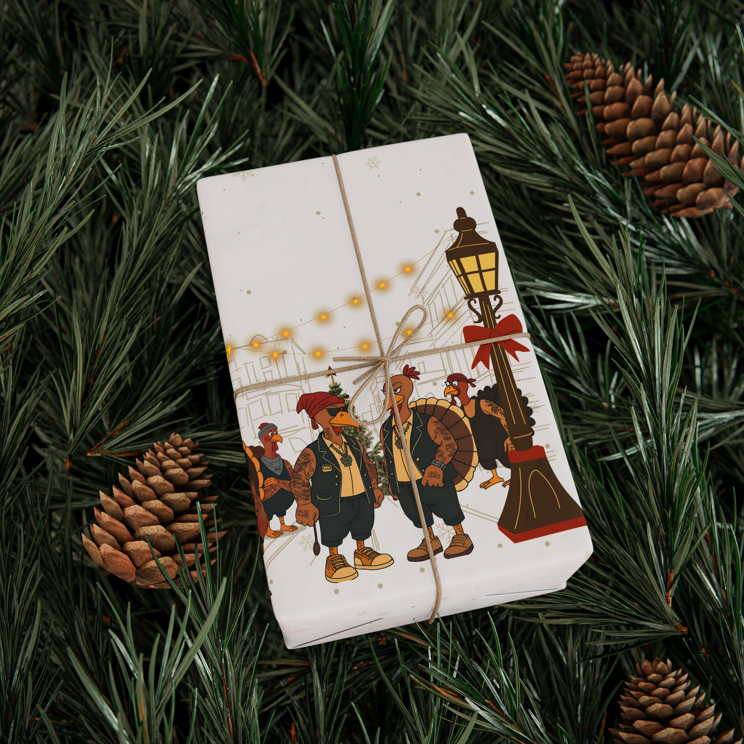Tough Turkeys Christmas Gift Wrap
