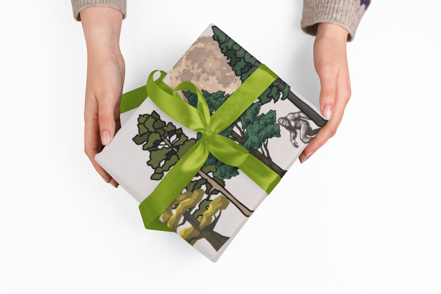 Yeti In The Trees Gift Wrap GIANT