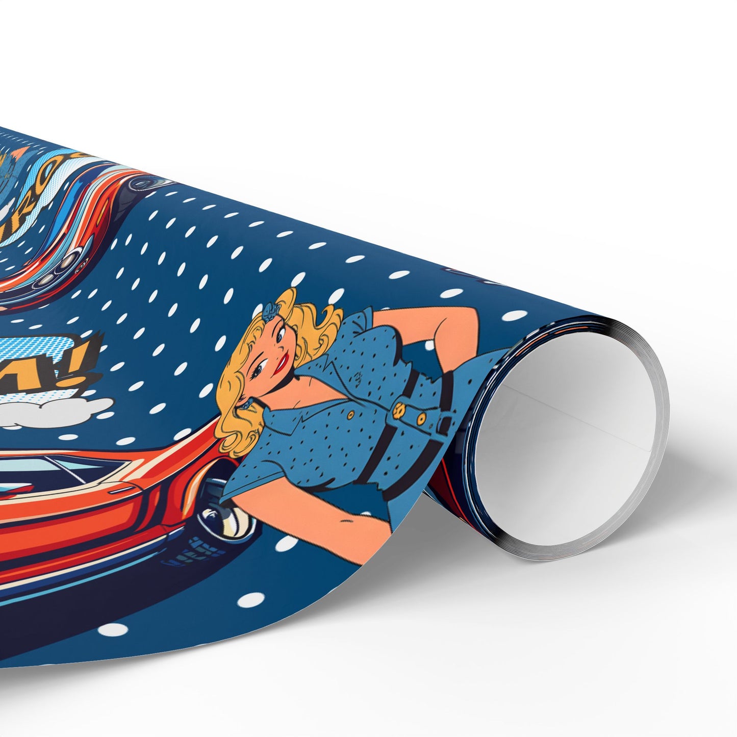 American Muscle Cobalt Gift Wrap