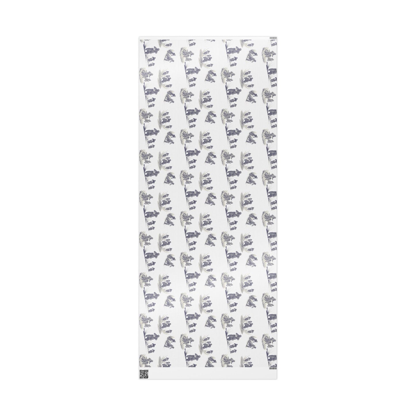 Modern Toile Dirt Bike Blue Gift Wrap