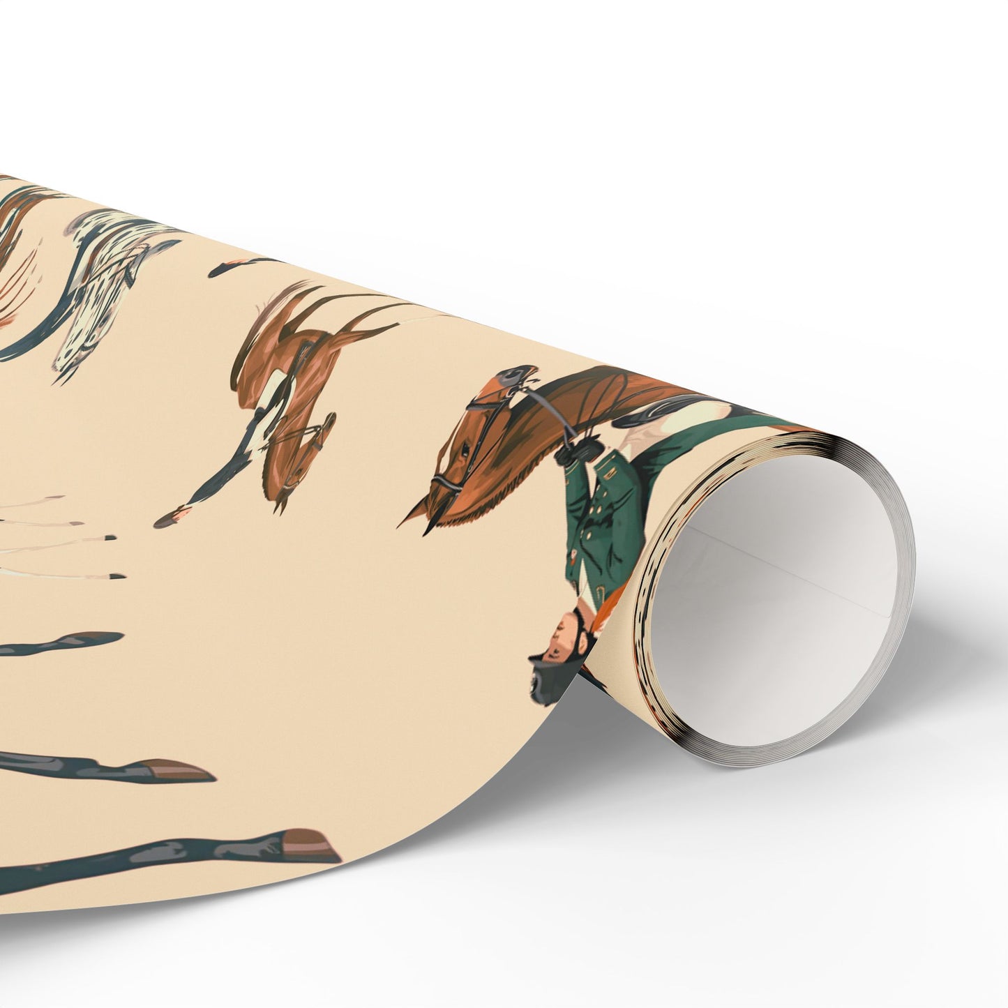 Modern Toile Dressage Blush Gift Wrap