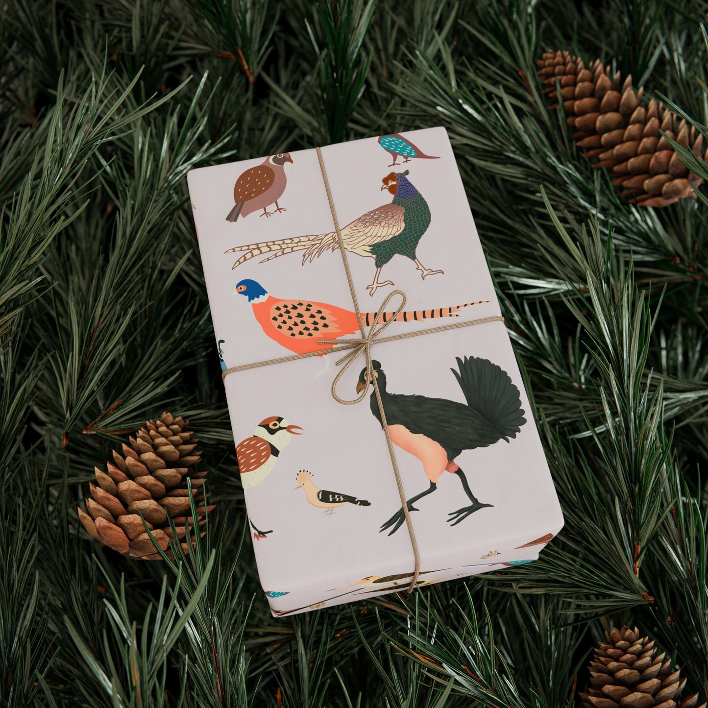 Modern Toile Birds Vintage Gift Wrap