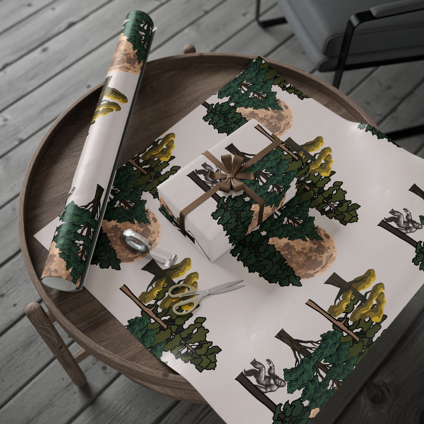 Yeti In The Trees Gift Wrap GIANT