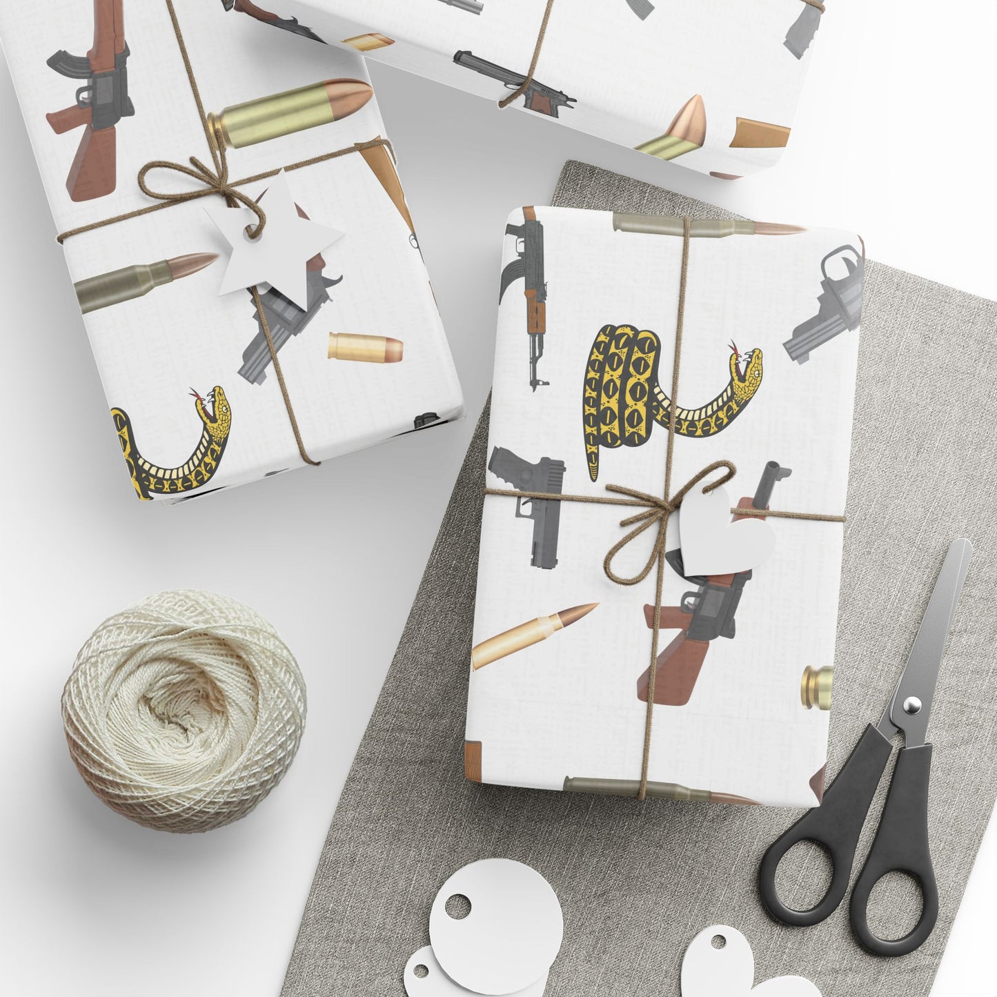 Modern Toile Don't Tread On Me Vintage Gift Wrap