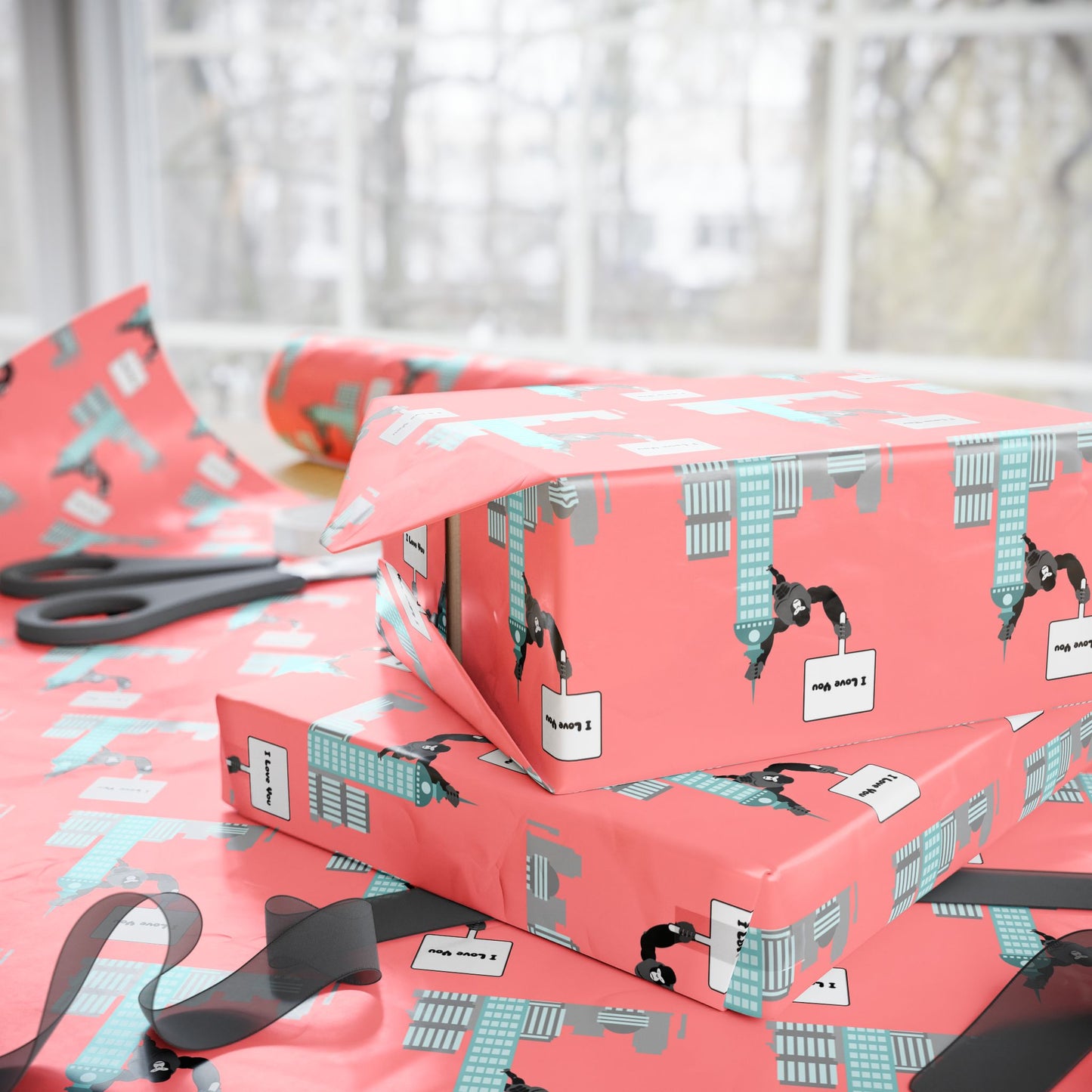 Godzilla Valentine's Day Gift Wrap