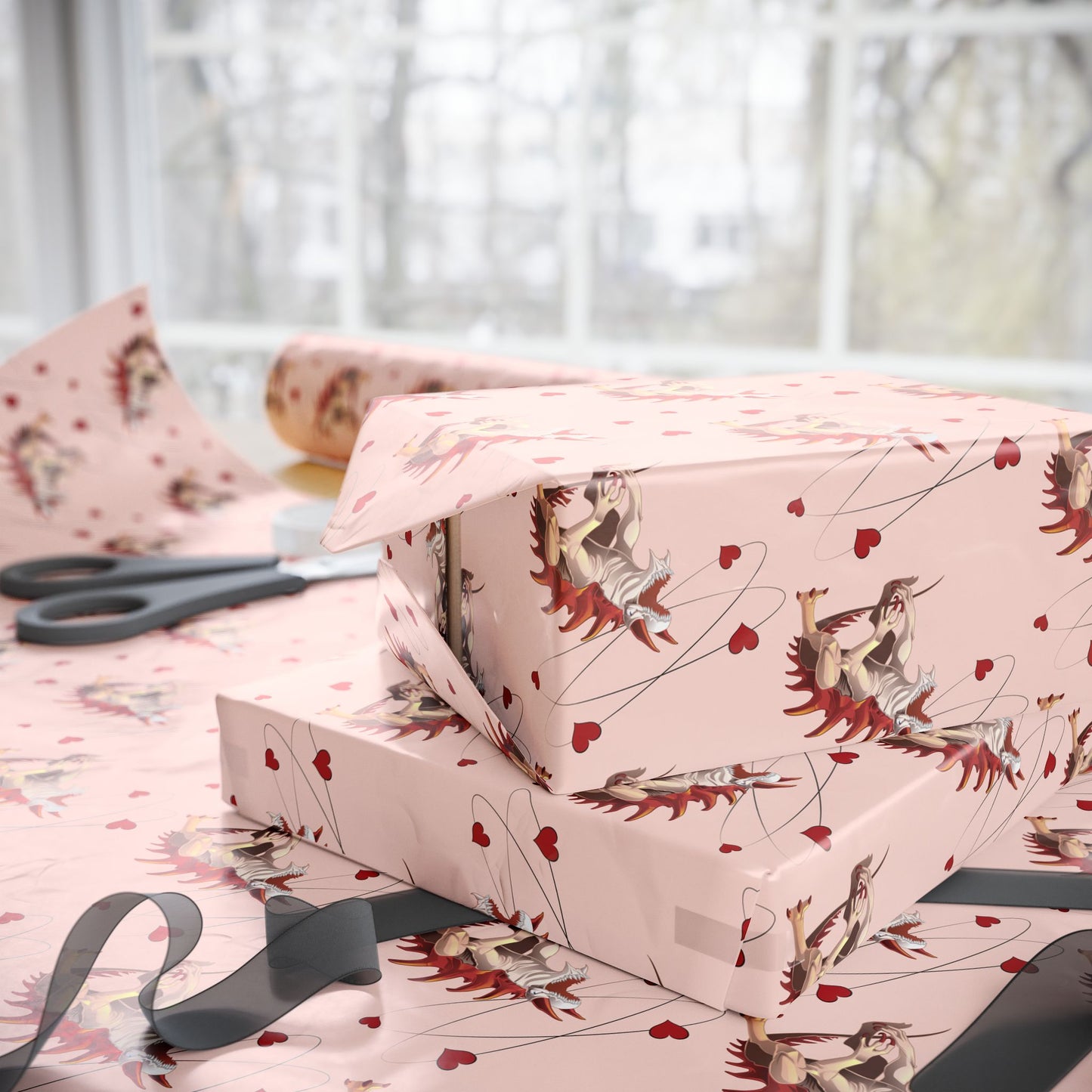 Kaiju Valentine's Day Gift Wrap