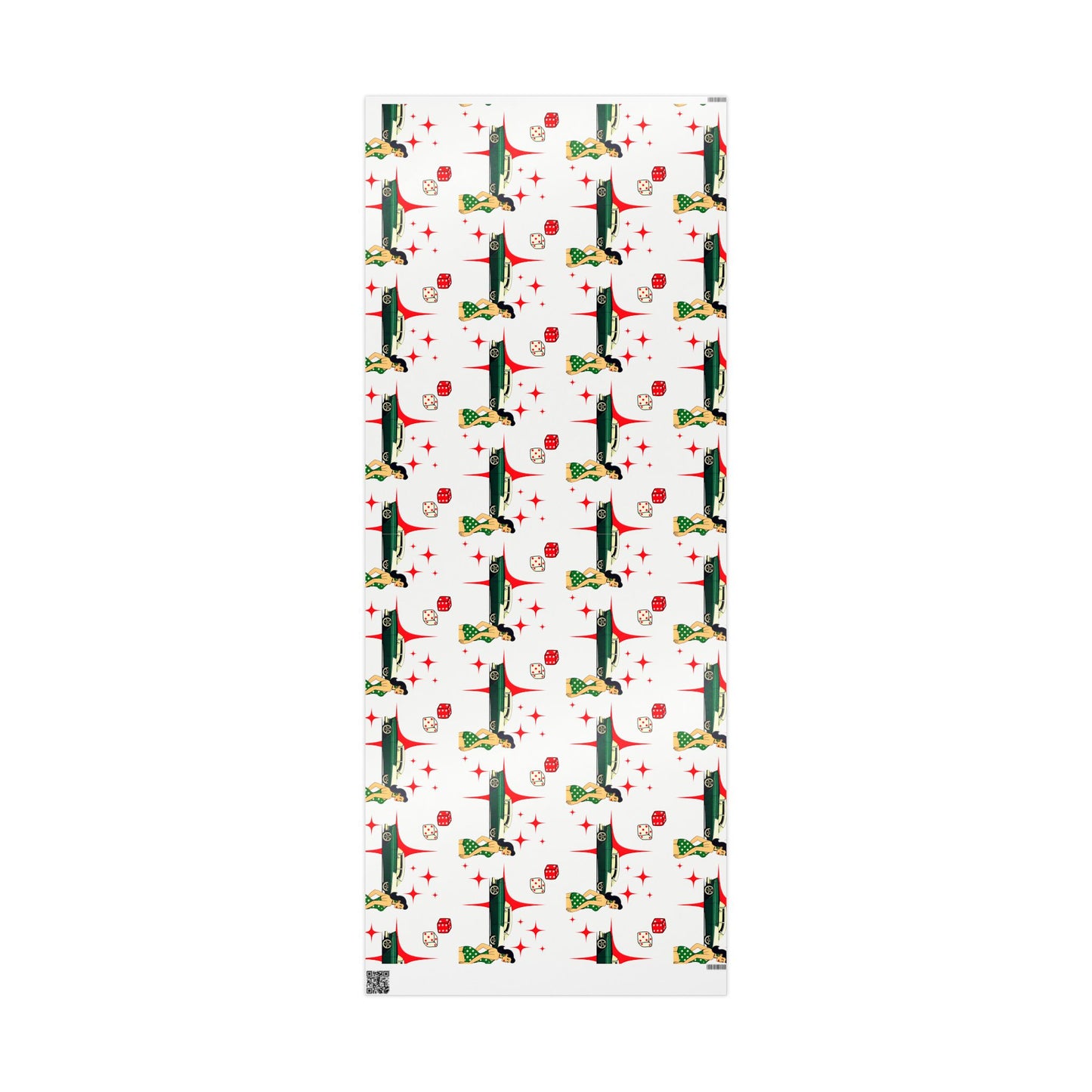 Hot Rod White Gift Wrap